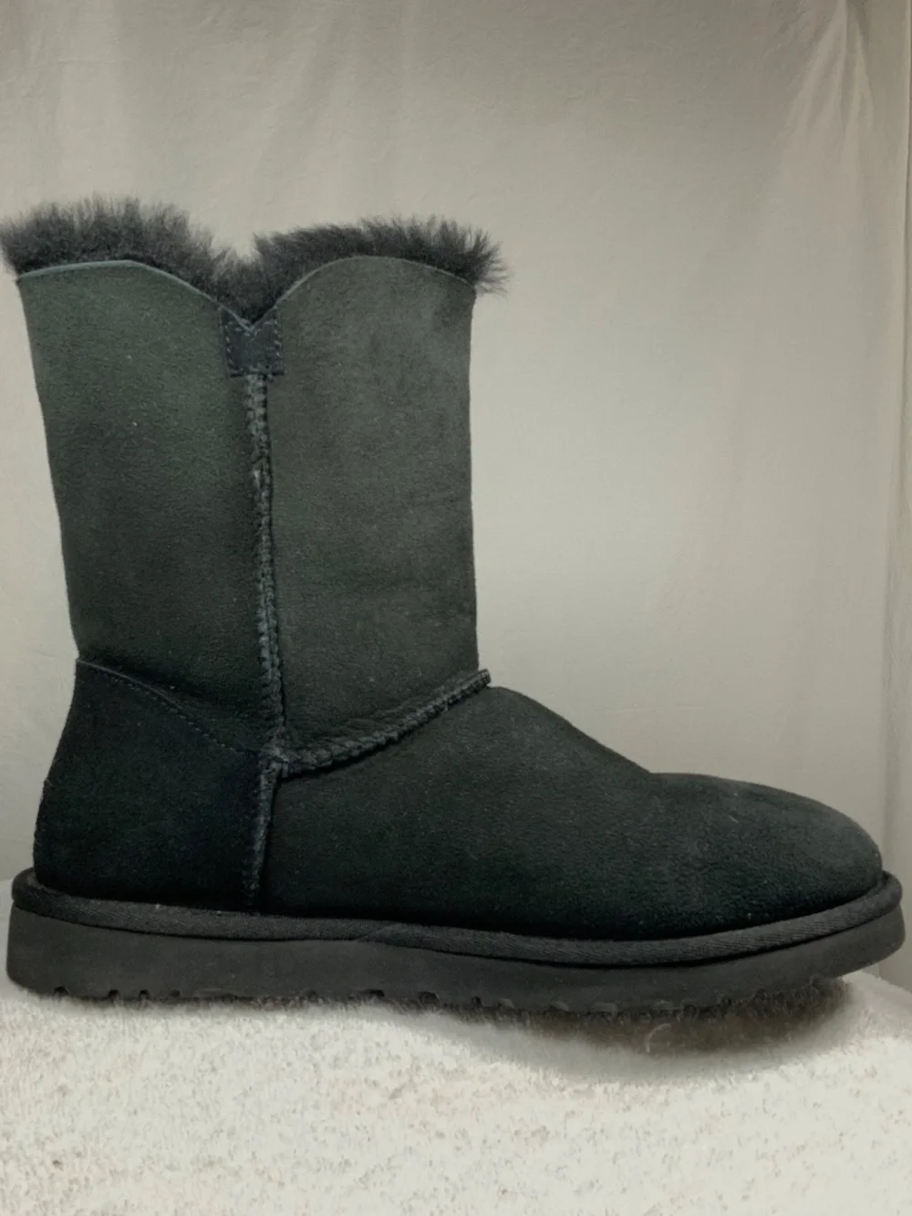 Near New UGG Black Baily Button Boot - Size 8
